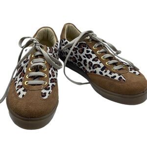 NWT Andre’ size 7 made in Italy suede animal print sneakers.